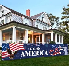 250Th Anniversary Banner, 250 Years USA Patriotic Outdoor Sign, Celebrate Americ