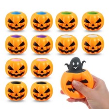 12 PCS Halloween Pumpkin Squishy Toys Trick or Treat Party Favors