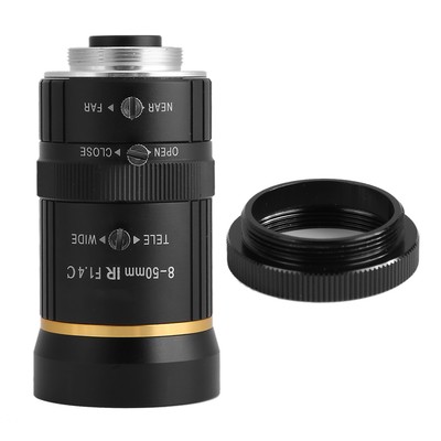 8-50mm 3MP 1/2 Manual Aperture C Mount Security Camera Lens CCTV CB