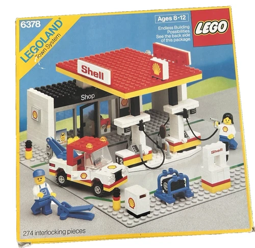 LEGO Town: Shell Service Station (6378) Complete Set with Box and Instructions