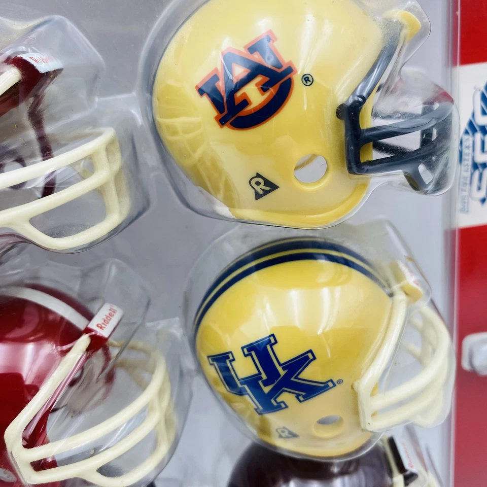 Riddell SEC Pocket Size Conf Mini Helmet Set NCAA College Football - Vintage NOS - Image 2 of 4