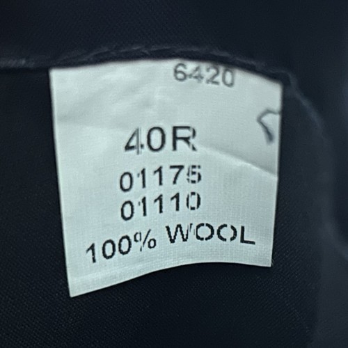 Jos A Bank 40R Suit 34x30 Pleated Navy Chalk Striped 100% Wool Two Button Vented - Picture 4 of 12