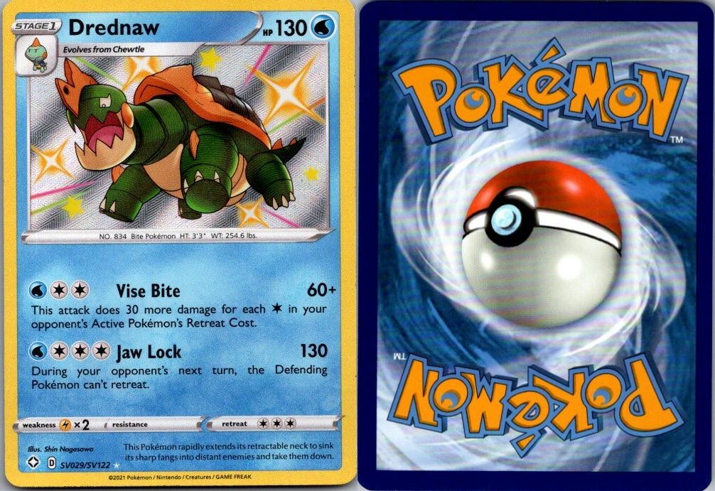 Drednaw SV029/SV122 Shiny Rare Shining Fates Shiny Vault Pokemon Holo Near Mint