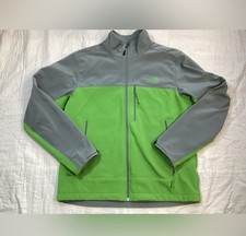 North Face Apex Bionic Jacket Medium Men  s Green Gray Soft Shell Fleece Lined