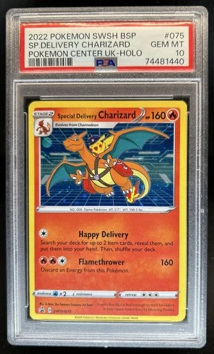 2019-2023 Pokemon Black Star Promos Special Delivery Charizard #SWSH075 PSA 10