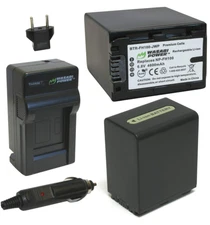 Wasabi Power Battery (2-Pack) and Charger for Sony NP-FH100