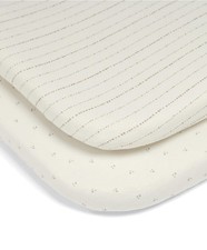 Image of Mamas & Papas 2 Universal Crib Fitted Sheets, Oatmeal Crib,