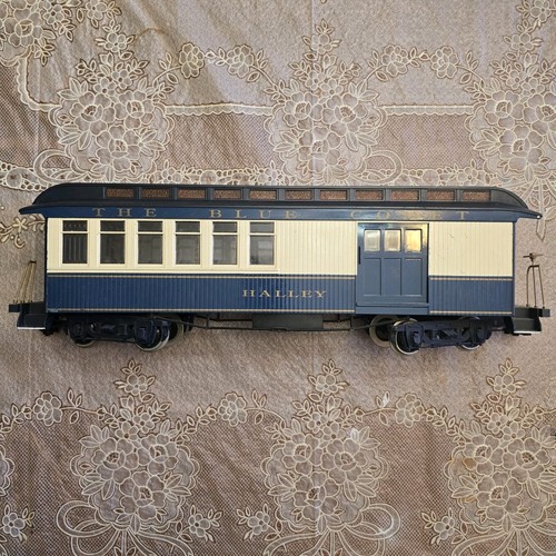 Coche de pasajeros combinado Bachmann escala G Big Haulers Blue Comet Halley #93800 | Condition: Used