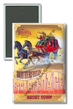 Knott's Berry Farm Butterfield Stagecoach Ghost Town 2" x 3"  Locker Magnet
