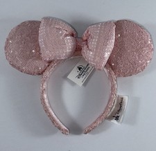NWT-Shanghai Disney Resort Millennial Pink Sequin Headband Ears