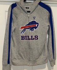 Buffalo Bills NFL Team Apparel Youth Girls Hoodie Size 16/18 Gray Full Zip  