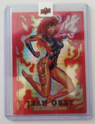 2024 UD MARVEL MASTERPIECES '92 PLATINUM RED PRISM #46 JEAN GREY 321/492