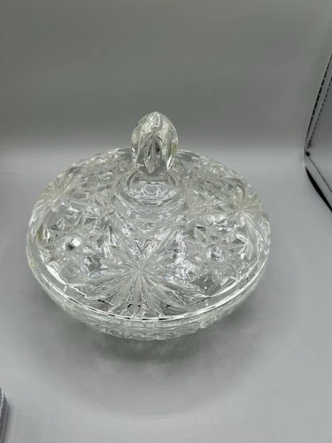 VTG 60s/70s Anchor Hocking Early American Prescut EAPC 7 1/4” Candy Dish & Lid