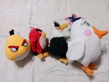 Lot Of 4 Angry Birds Plush Toys 5 -10 Matilda Red Chuck Eagle Great Condition