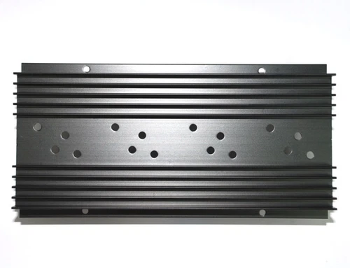 1pc Aluminum Heatsink Heat Sink AK-109 L=200mm TO-3 x4 Size=200x101x26mm Black
