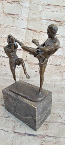 Bronze KICK BOXING STATUE Fighting FIGURAL FIGHTERS Kickboxing Kickboxer Statue - 第 1/10 張圖片
