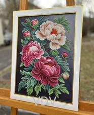 Set for embroidery with beads "Peonies" Bead Embroidery Kit for Home