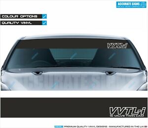 VVTLi Corolla Celica Supra Yaris MR2 Parabrisas Banner Sunstrip Adhesivo Calcomanía
