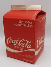 Coca-Cola 1970's Cardboard one gallon syrup carton for fountain use