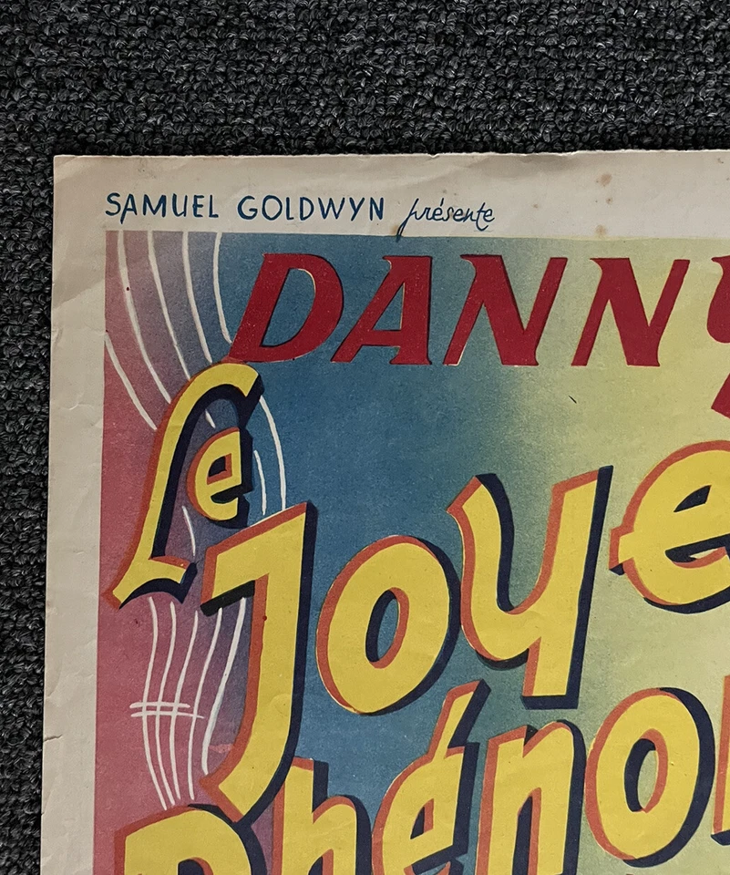 Danny Kaye Virgina Mayo SIGNED Wonder Man Original Belgium Poster 1945 14 x 19” - Image 3 of 4