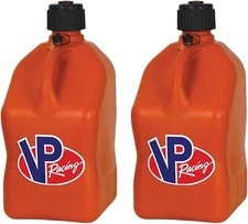 VP Racing Fuels 3572 Motorsport 5 Gallon Square Plastic Utility Jug Orange 2 Jug
