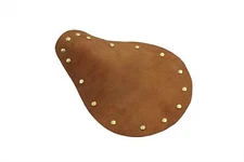 Bare Bones Brown Leather Solo Seat fits Harley Davidson