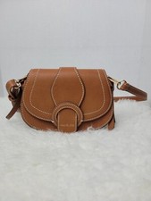 Rachel Zoe Curateur Edessi Crossbody Saddle Brown Belt Bag Purse Vegan