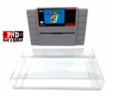 5 SNES Super Nintendo Cartridge Cart Box Protectors Clear Case Sleeve Thick CIB