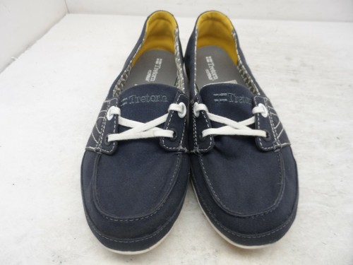Casual Boat Shoes Canvas Navy 
