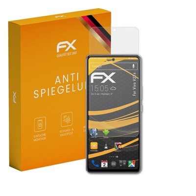 atFoliX 3x Displayfolie für Vivo V27e Schutzfolie matt&stoßfest Folie