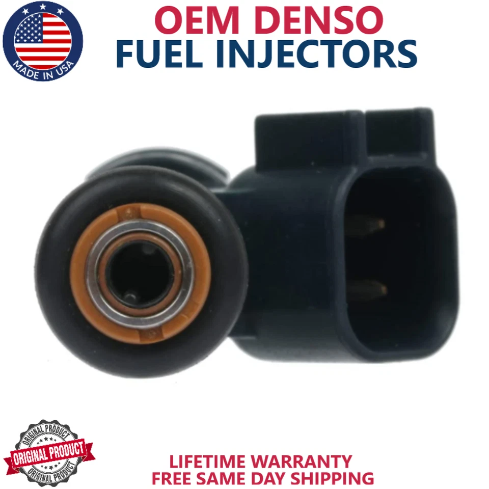 x4 NEW GENUINE DENSO Fuel Injectors For 2008 Chevrolet HHR 2.0L/2.2L/2.4L I4 - Image 3 of 4