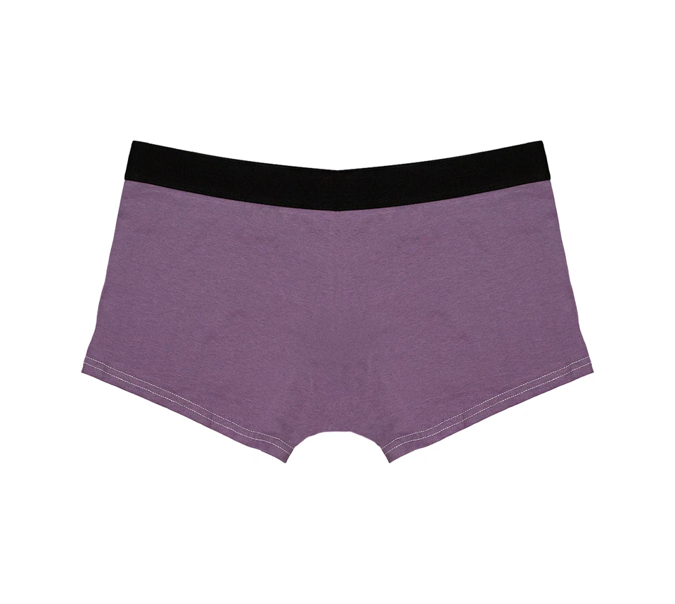 Lote de 5 calzoncillos boxer de algodón sin costuras Nabtos para mujer ropa interior lisa Foto 3 de 4