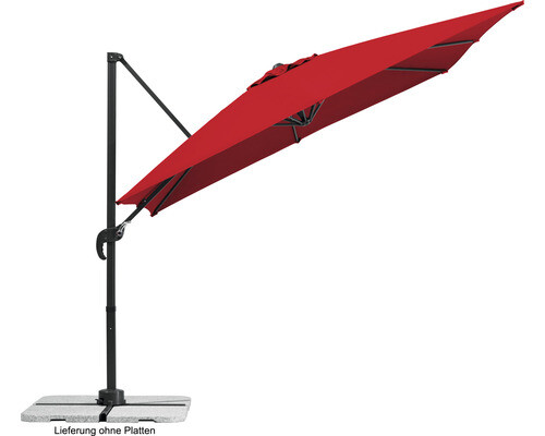 Sonnenschirm Ampelschirm Schneider Rhodos Junior Ø 270 cm rot - Bild 2 von 7