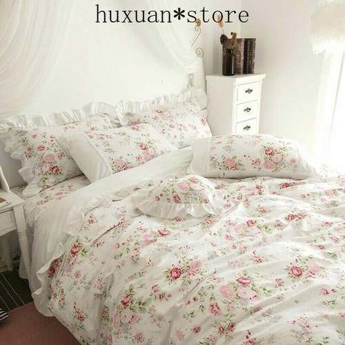 Pink Floral Girls Princess Bedding Set 