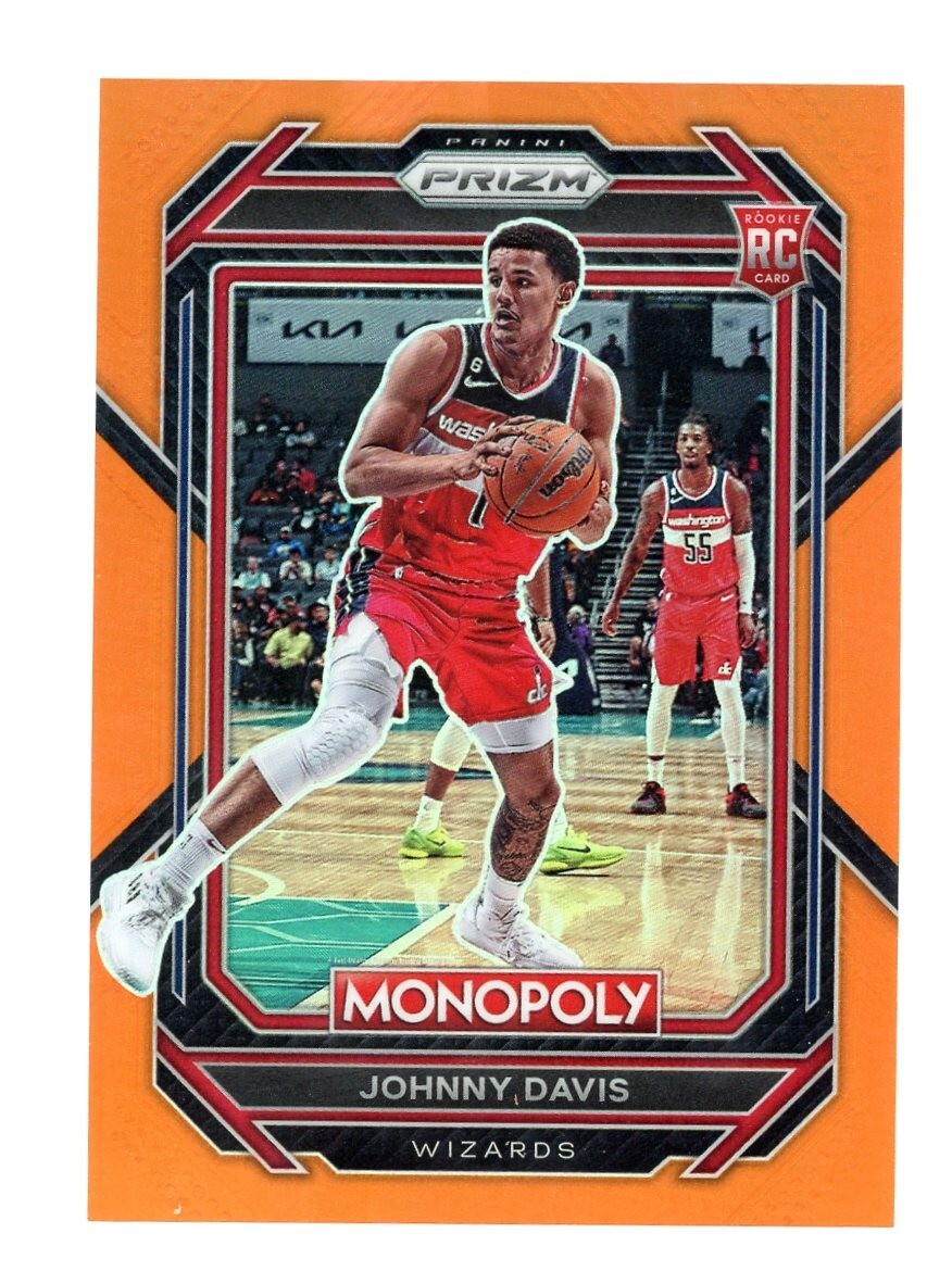 2022-23 Panini Prizm Monopoly Orange Prizm /124 Johnny Davis #90 Rookie RC