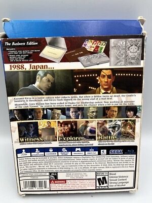 Yakuza Zero 0 The Business Launch Edition PS4 COMPLETE 10086632064
