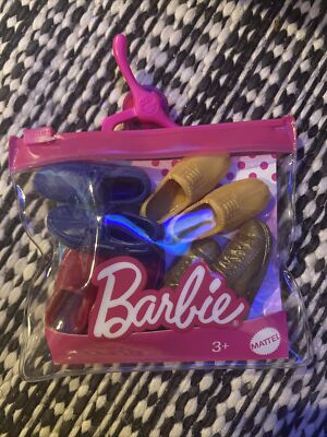 Barbie Accessories Pairs Shoes For Ken Doll including Golden