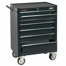 Image of Draper 7 DRAWER ROLLER CAB - BLACK 35743 26" Roller Cabinet (7 Drawers)