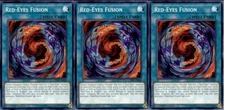 *** 3X RED-EYES FUSION 3X *** PLAYSET LEDU-EN006 / LDK2-ENJ24 YUGIOH! 