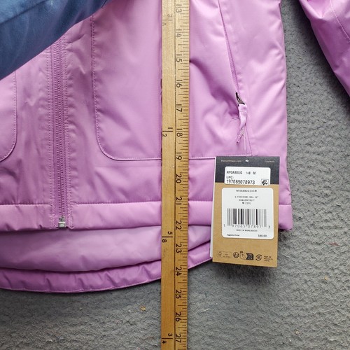The North Face Freedom Insulated Jacket Youth 10 Pink Dryvent Hooded Full Zipper - Picture 3 of 16