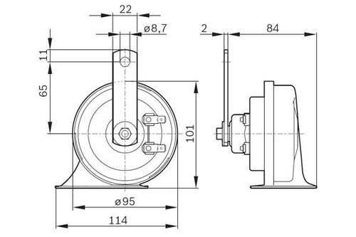 2x Bosch 0986ah0502 fanfare horn signal horn for Mercedes seat škoda golf t4 - Picture 5 of 5