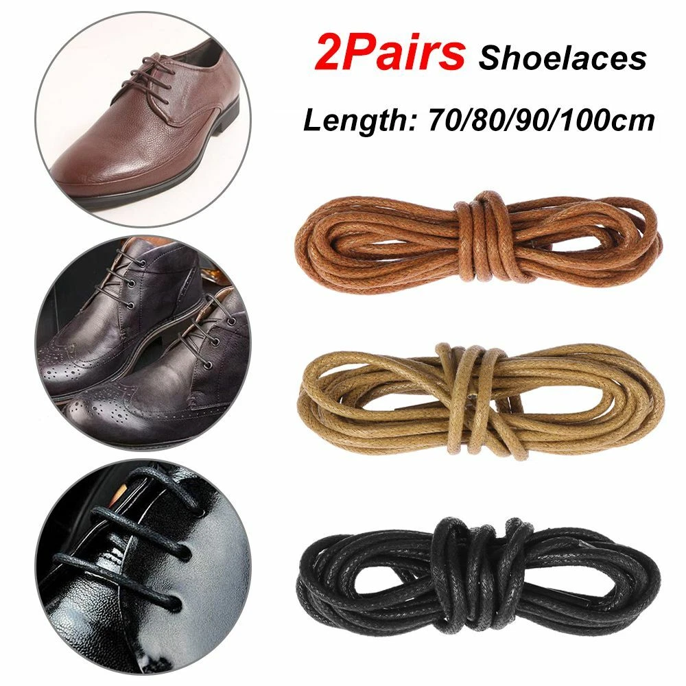 Leather Dress Shoes Round Waxed Shoelaces Shoe Laces Cord Boots