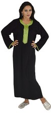 Moroccan Caftan Kaftan Handmade Maxi Dress Abaya Long Sleeved Med to Lg Black