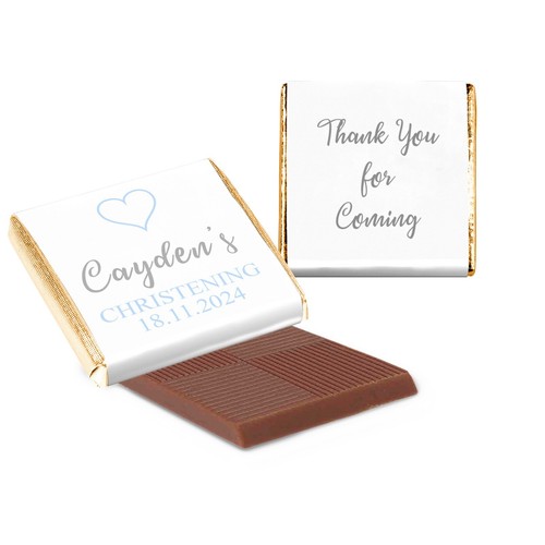 Personalised Baptism Christening Chocolate Favours Neapolitan Squares Gifts - Picture 2 of 14