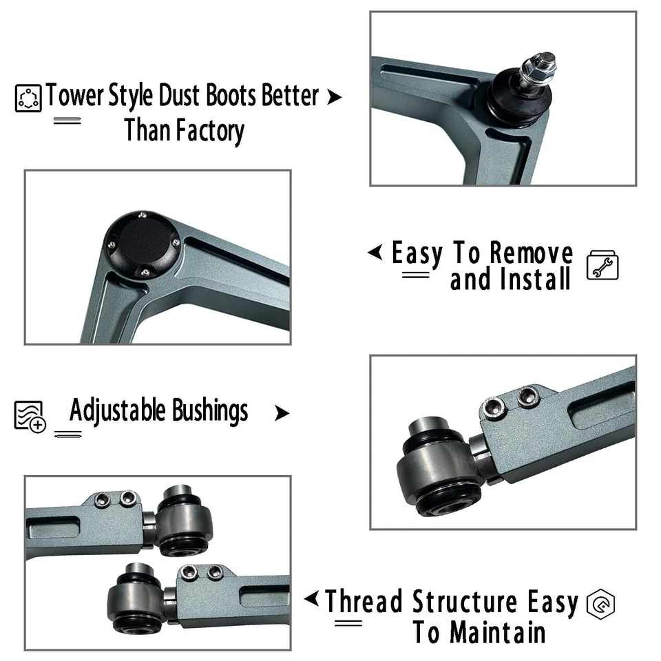 New20ed  Aluminum Upper Control Arms For 2007-20 Toyota Sequoia Tundra Foto 3 de 4