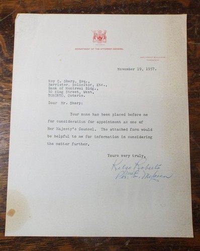 9 HANDSIGNIERTE BRIEFE Kanada POLITISCH Cote Medici Kenneth Gibson Eastern Air - Bild 8 von 19