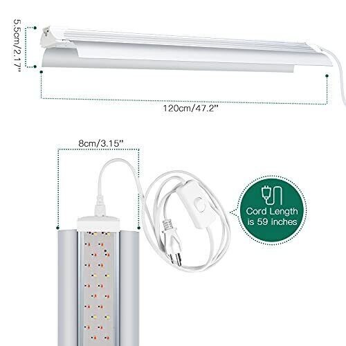 Grow Light 4ft 70W Super Bright Full Spectrum Pink Growing Light