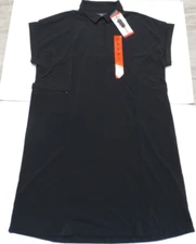 Hi-Tec Ladies Comfort Black Dress Size MEDIUM, Collar, Zipper Pocket, NWT