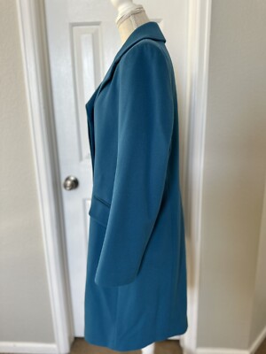 ジャケット・アウター BROOKS BROTHERS fly front wool coat Brooks Brothers Wool Fly Front Coat Blue Sz 12 Brand New Vintage