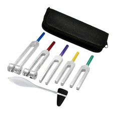 TUNING FORK SET-Tuning Fork Weight Aluminum Clinical Grade Nerve/Sensor W/Hammer